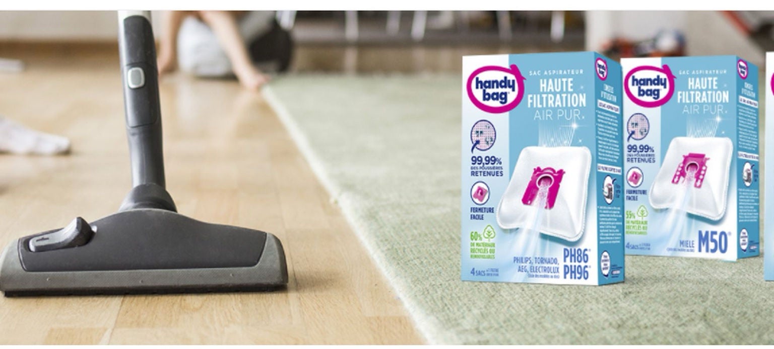 Visuel header du packaging Handybag haute filtration Air Pur