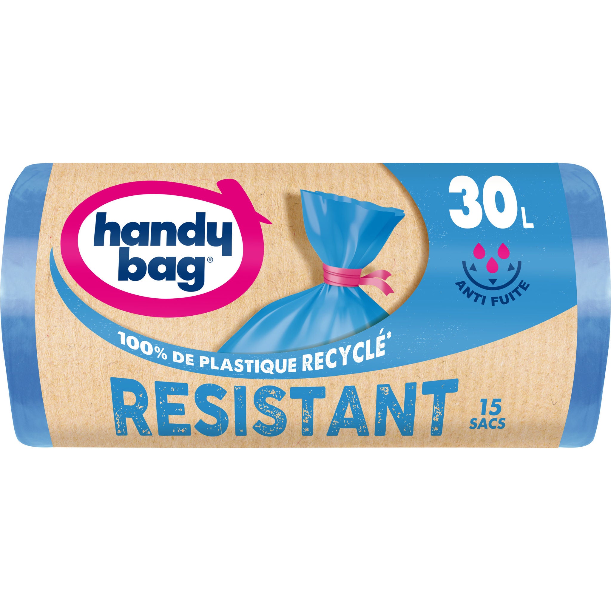 Sacs poubelle Handy Bag Resistant 30 litres 15 sacs