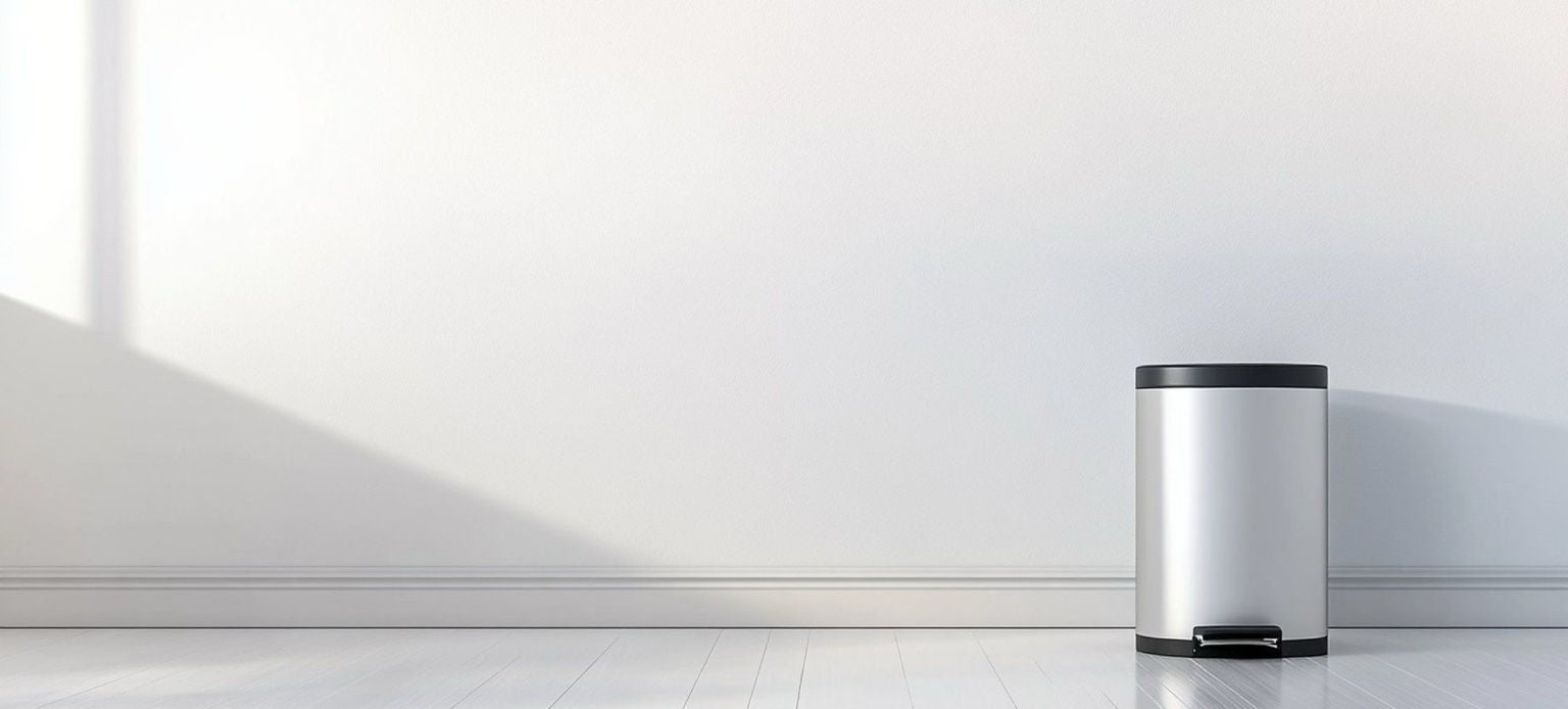 Poubelle rectangulaire moderne en métal design