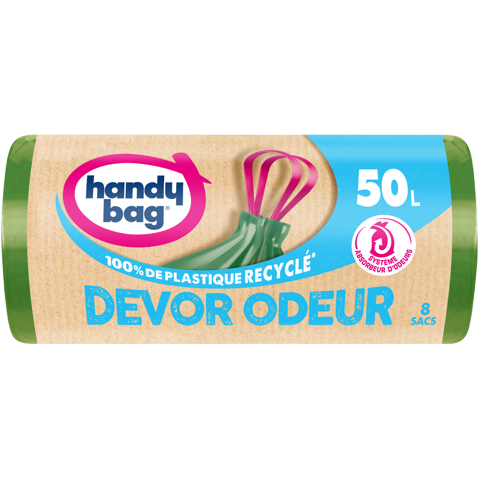 Sacs poubelle Handy Bag Devor Odeur 50 litres 8 sacs