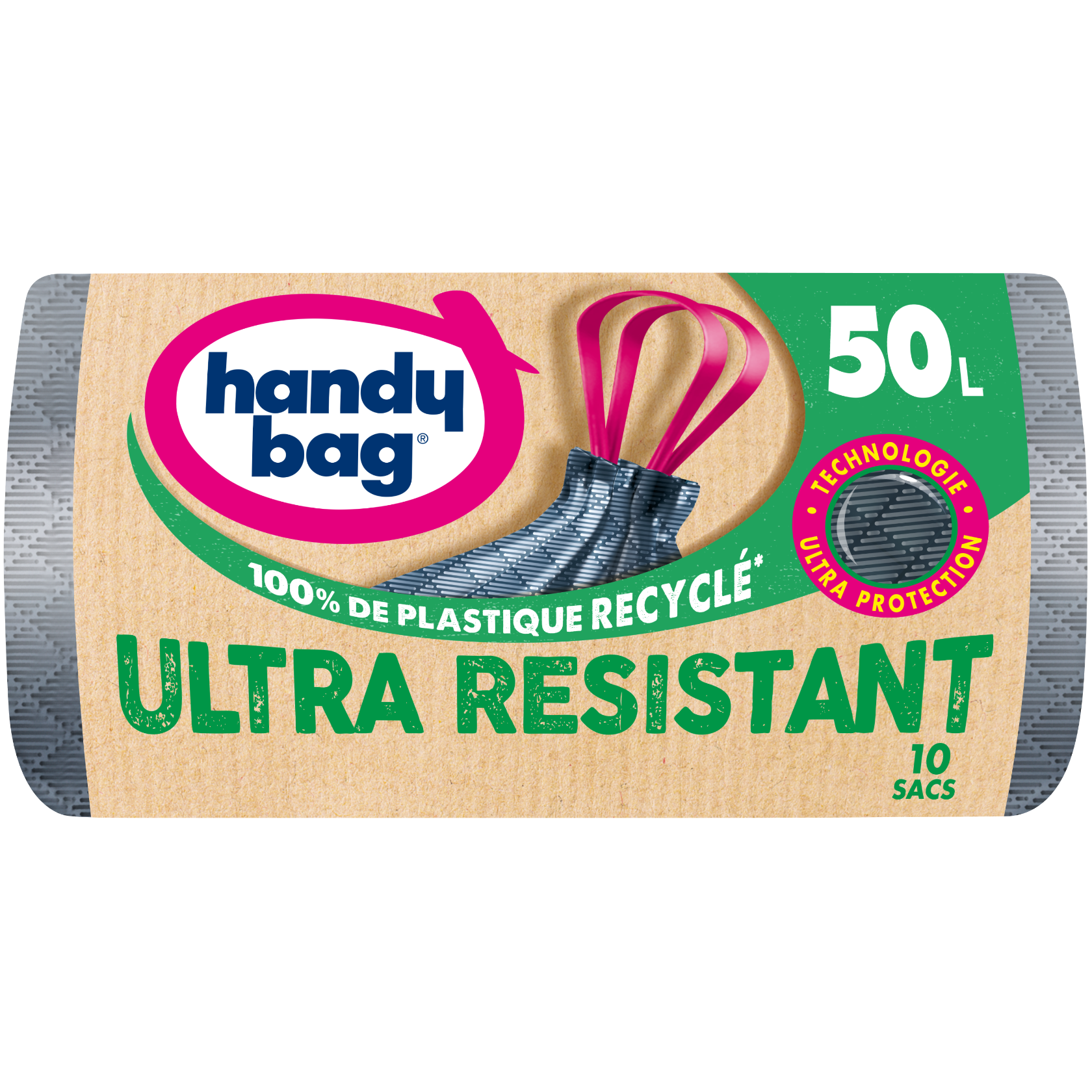 Sacs poubelle Handy Bag Ultra Resitant 50 litres 10 sacs