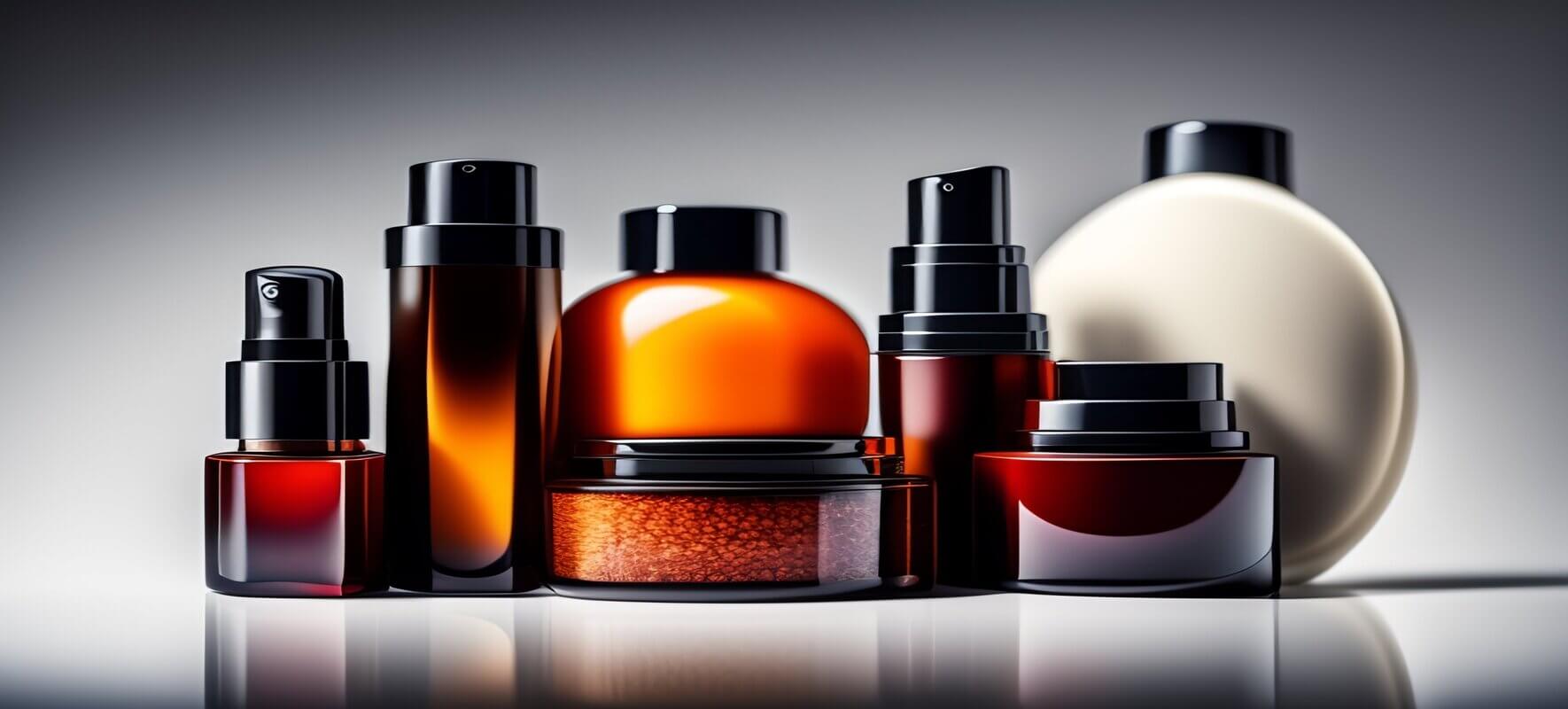 Différents emballages de produits cosmétiques vides, illustrant le tri et le recyclage des cosmétiques usagés