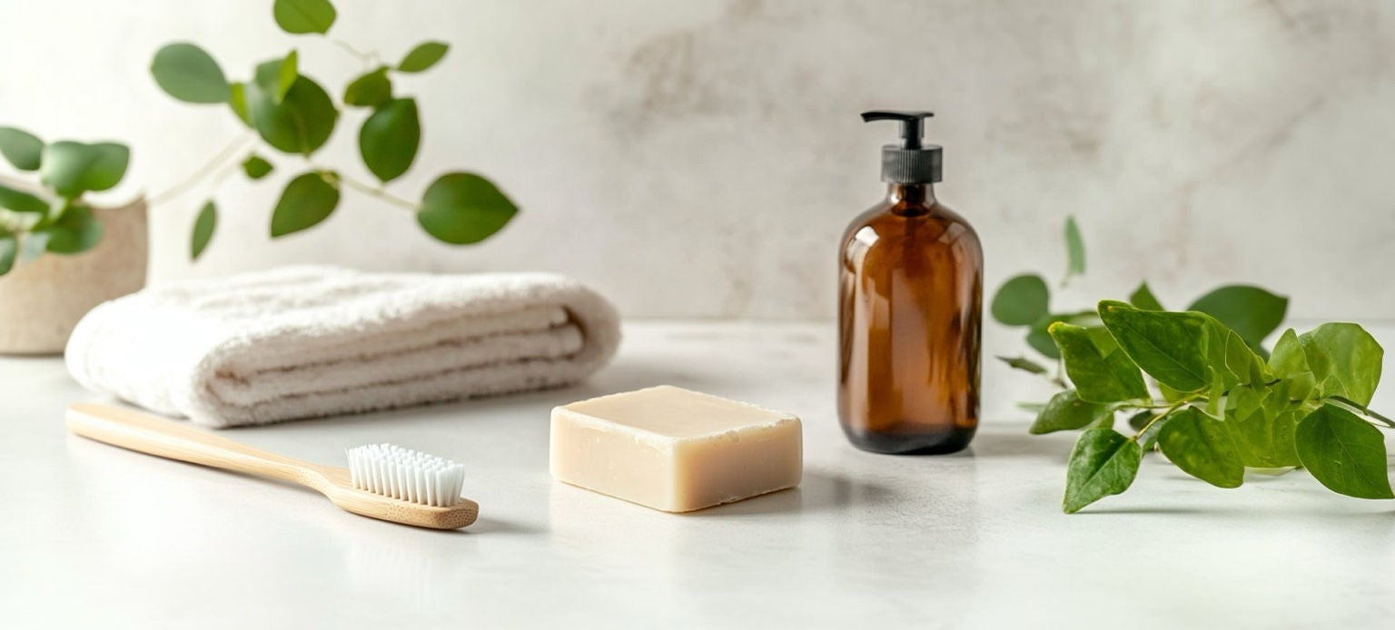 Kit d’hygiène zéro déchet pour la salle de bain avec accessoires