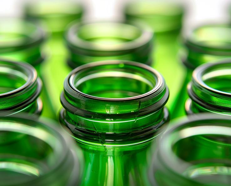 Gros plan de fragments multicolores de verre sur sol