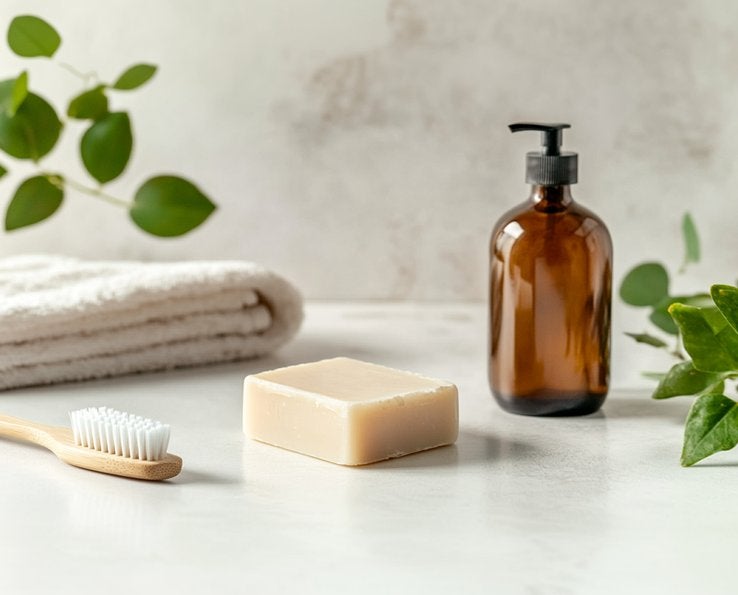 Kit d’hygiène zéro déchet pour la salle de bain avec accessoires