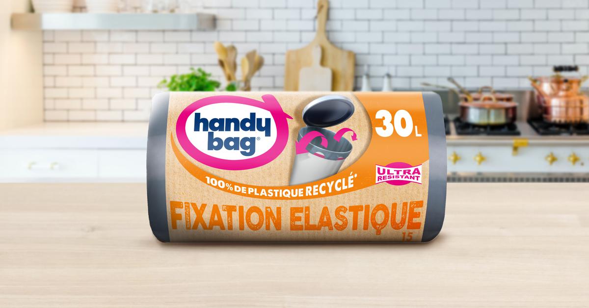 Sac poubelle fixation élastique 50L HANDY BAG : le rouleau à Prix Carrefour